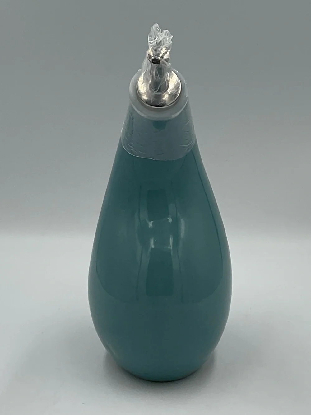 NWOT Small Rachael Ray Ceramic EVOO 13oz Vinegar Cruet in Agave Blue H035Y